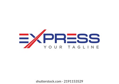 An express letter logo design concepts can be used for express delivery or transport business