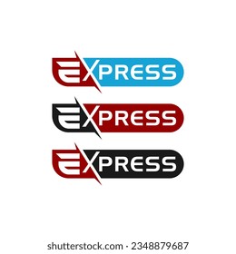 express letter vector logo design