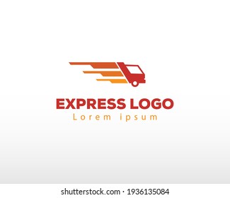 express logo creative  fast delivery logo logistic  truck 