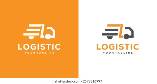 Express logo creative fast delivery logo logistic truck