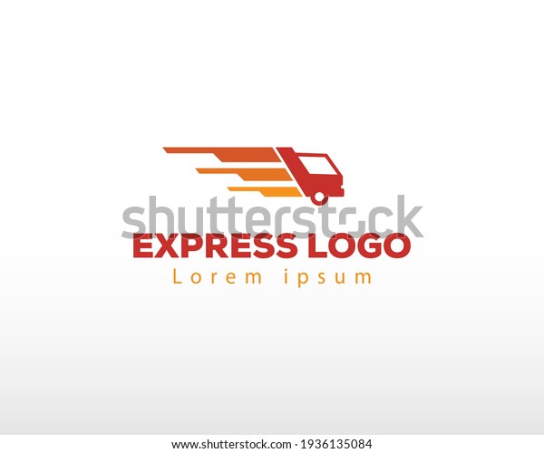 express logo creative  fast delivery logo logistic \
truck 