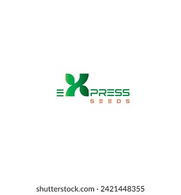 Logo-Design ausdrücken, x mit Blatt, Agrarvorlage Design. 