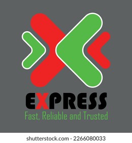 Express-Logo, Fast Forward Express-Logo-Designs, Vektorgrafik, Modern Express-Logo-Vorlage