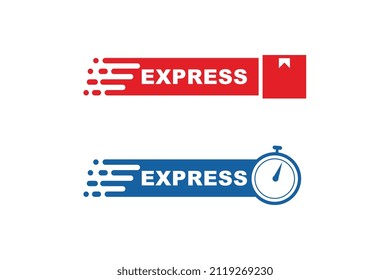 Express logo template design vector icon illustration