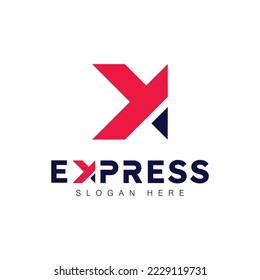 Express logo Vector icon design illustration Template