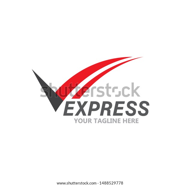 Express Logo Vector Ilustration Vector Template Stock Vector (Royalty