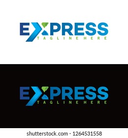 express logo with x variation concept