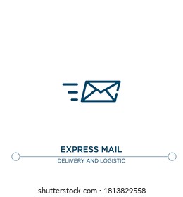 express mail outline vector icon. simple element illustration. express mail outline icon from editable delivery concept. can be used for web and mobile
