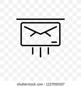 Express mail vector linear icon isolated on transparent background, Express mail transparency concept can be used for web and mobile