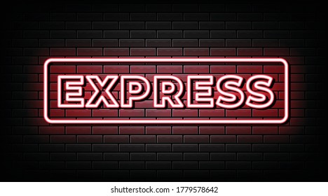 Neonzeichen, Design-Element, Lichtbanner, Ankündigungsneonsignatur ausdrücken.