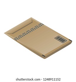 Express parcel delivery icon. Isometric of express parcel delivery vector icon for web design isolated on white background