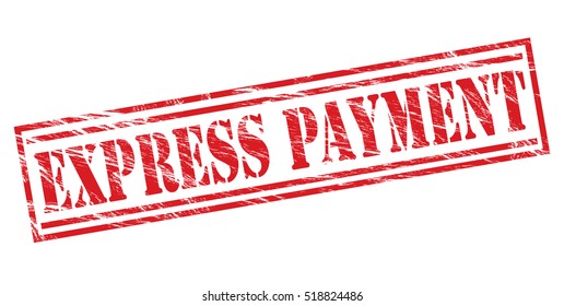 express payment red vector stamp on white background