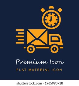 Express premium material ui ux isolated vector icon in navy blue and orange colors svg