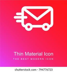 Express red and pink gradient material white icon minimal design