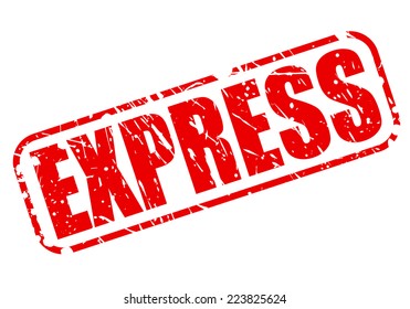 Express red stamp text on white