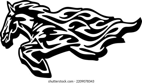 Express Running Horse Running Fast Clipart - Vector Illustration