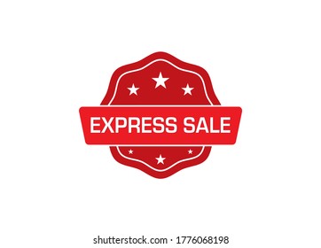 Express Sale label sticker, Express Sale Badge Sign