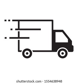 Express Same Day Courier Delivery Van Concept Vector Icon design