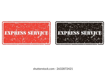 express service grunge stamp design, vector, isolated on transparent background