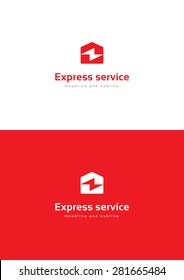 Express service logo teamplate.