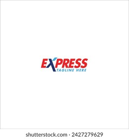 plantilla de vector de logotipo de servicio expreso