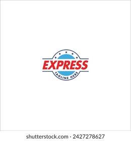 express service vector logo template