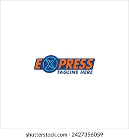 express service vector logo template