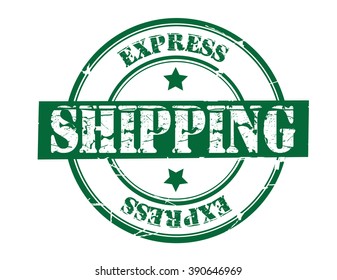 express shipping on a white, vector illustration