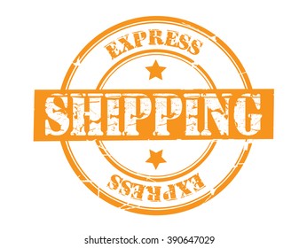 express shipping on a white, vector illustration