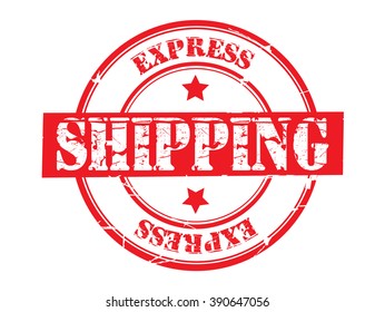 express shipping on a white, vector illustration