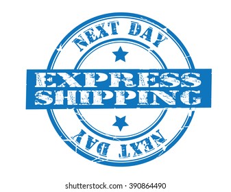 express shipping on a white, vector illustration 