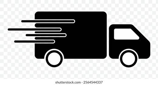 Express Shipping Truck Icon - Fast Delivery Service Symbol. eps 10.