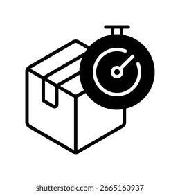 Express Shipping Vector für schnelle Lieferung Garantie, Geschwindigkeit Pfeilsymbol mit Box, dringenden Paketdienst und Priorität Mail