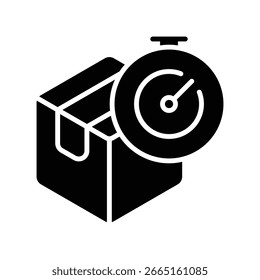 Express Shipping Vector for Fast Delivery Guarantee, Speed arrow icon with box, urgent parcel service and priority mail
