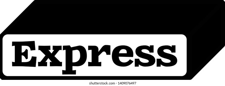 EXPRESS stamp on white background