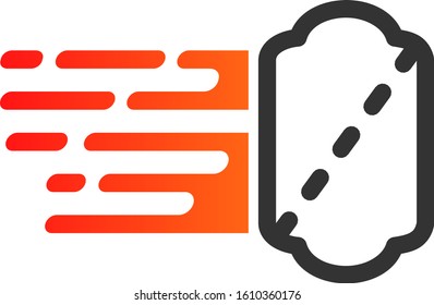 Express ticket vector icon. Flat Express ticket symbol is isolated on a white background.