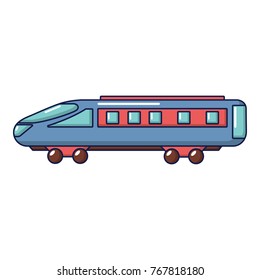 Express train icon. Cartoon illustration of express train vector icon for web