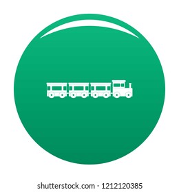Express train icon. Simple illustration of express train vector icon for any design green
