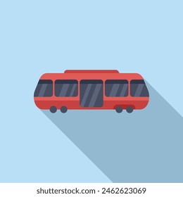 Express train platform icon flat vector. Move business wagon. High speed