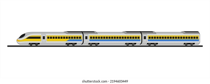 Express Train Vector Illustration With White Background