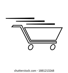 express trolley vector outline icon