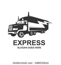 Express Truck Logo Design Vector