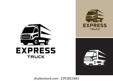 Express Truck Logo - A dynamic and modern logo design featuring a truck, suitable for transportation, logistics, and delivery businesses.