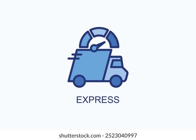 Express Vector Icon Or Logo Illustration