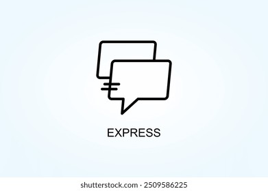 Vector expreso o logotipo símbolo ilustración