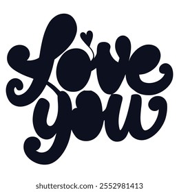 Express your feelings with this colorful handwritten "Love You" text illustration. Featuring smooth, flowing letters, this design is perfect for greeting cards, love notes, and personalized messages. 