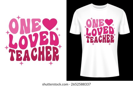 Express your gratitude for educators with this cute One Loved Teacher design. This design would be great on shirts, mugs, cards, and so much more.