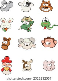 Expressing the 12 Korean gods with characters. Making various animals in a cute way