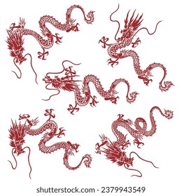 Expressing a dragon with Japanese style technique,
