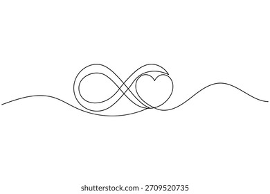 Endlose Liebe und ewige Verbundenheit mit einer einfachen Strichkunst zum Ausdruck bringen.